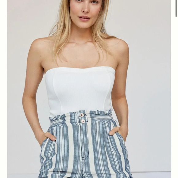 Anthropologie Classic Tube Top Orange Strapless Bright Colorful Shirt Tennesee - Picture 8 of 8